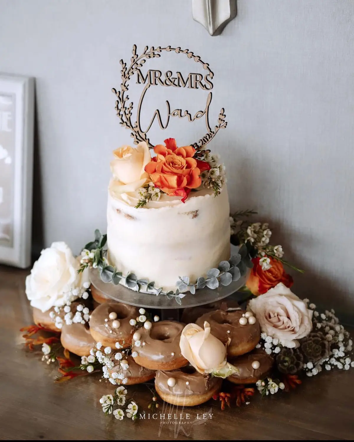 cup cake wedding cake design intimate wedding cake idea